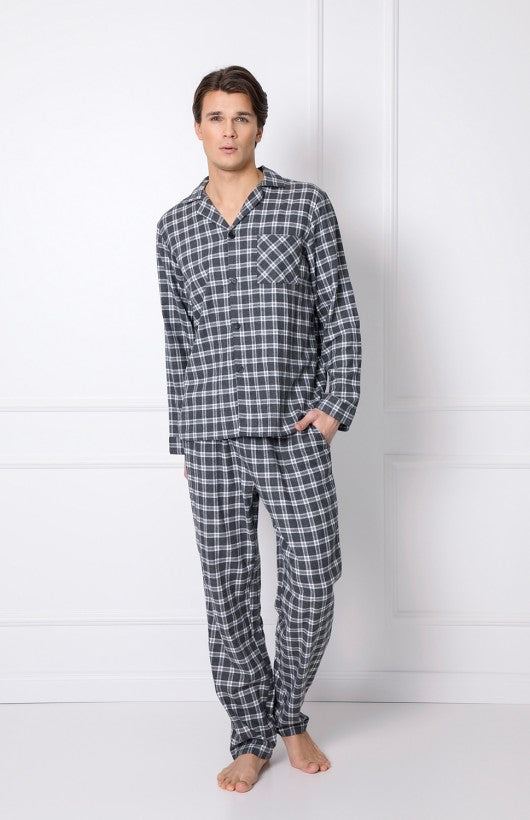Grey Plaid Matching Pajamas For Couples – Twain