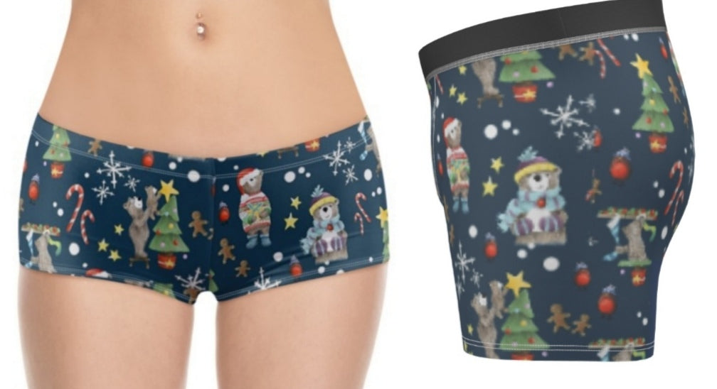 Snowy Christmas Matching Underwear Set For Couples – Twain