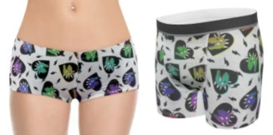 Dino Hearts Print Matching Underwear Set For Couples UK – Twain